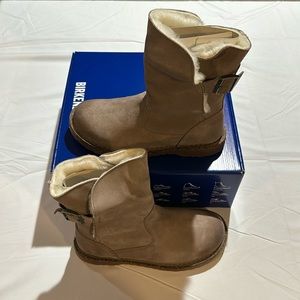 Birkenstock Upsalla Shearling Gray Taupe US 9 new
